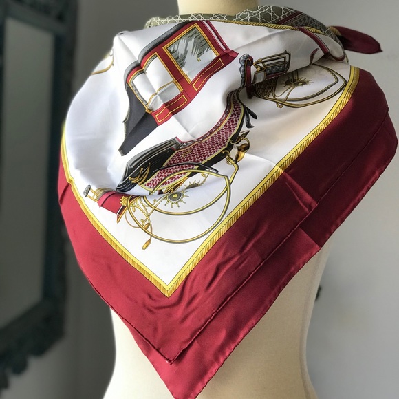 SOLD ⛄️ New Authentic Hermes 100% Silk Scarf - Picture 5 of 16